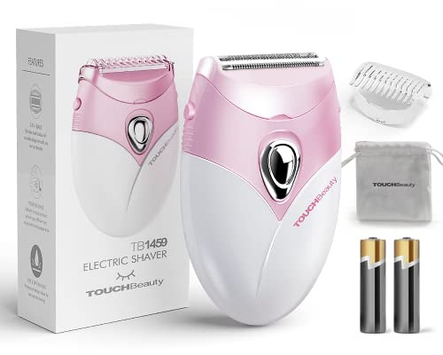Damenrasierer Elektrisch, TOUCHBeauty Rasierer Damen Dlektrisch, Trimmer für Frauen für Körper, Achseln, Beine und Bikinizone, Compact Lady Shaver AG-1459ADE