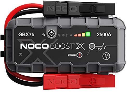 NOCO Boost X GBX75: 2500A UltraSafe Starthilfe Powerbank – 12V Lithium-Starthilfegerät & Starterkabel – Tragbarer Booster für Benziner bis 8,5L & Diesel bis 6,5L