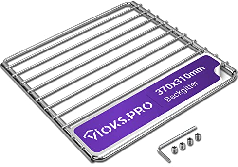 Viоks.pro Backofen Rost Gitter Ausziehbar 370/650mm x 310mm - Universal Backofen Gitterrost mit Schraubverschluss/Ofen Gitterrost für Backofen