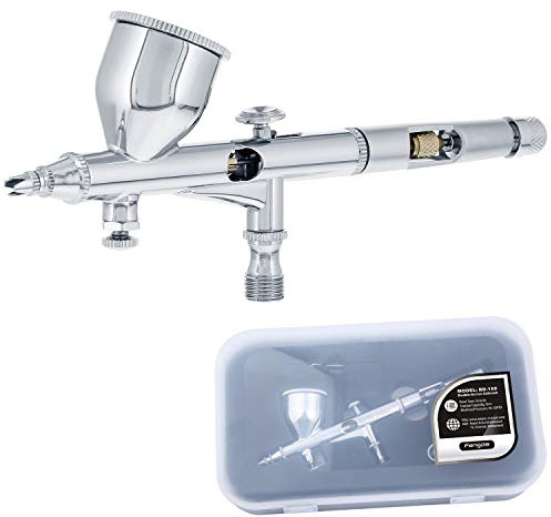 Fengda Hochpräzise Detailkontrolle FE-180/BD-180 Schwerkraft-Airbrush mit doppelter Wirkung, 0,2-mm-Spitze, 9-ml-Trichterflüssigkeitsbecher, Luftregelventil