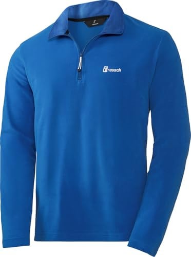Reusch Fleeceshirt mit Zipper, leichtes-Longsleeve für Damen und Herren, Zip-Shirt aus ultraleichtem Stoff, warmes Funktionsshirt, ideal für Outdoor-Sport, Gr. S-XL