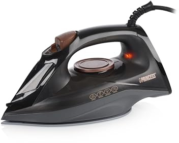 Princess Dampfbügeleisen, 2600 W, 220 ml Wassertank, Keramiksohle | Anti-Tropf-System, Selbstreinigungsfunktion, Abschaltautomatik, Überhitzungsschutz, 01.322890.01.001