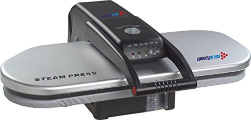 Silbern Dampfbügelpresse von Speedypress - 64 y 27cm; 1.400watt (+ KOSTENLOSE Zusätzliche Abdeckung & Schaumstoff-Filzunterlage UVP 45,00 € + Weiteres Zubehör)