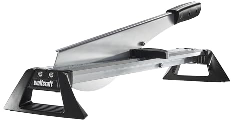 Wolfcraft 6937000 Laminatschneider LC 600 | Schneidegerät für Laminat von bis zu 46,5 cm Breite | Max. Schnittstärke: 11 mm | Ideal für Standard-Verlegearbeiten
