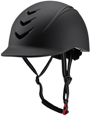 Sharplace Reithelm Schutz für Kinder, Kinderhelm, Reitkappe verstellbar für Mädchen & Jungen, belüfteter Reithelm zum Reiten, Radfahren, Skifahren, 54-58cm, Schwarz