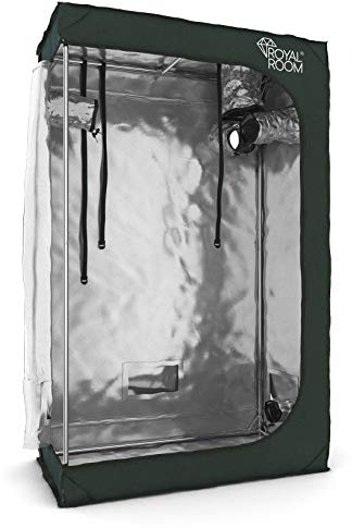 RoyalRoom® - Growzelt 100x50x160 cm - Indoor Gewächshaus - Starker Bezug, Waschbar, Lichtdicht - Rohrstärke 19 mm, Robuster Reißverschluss - Growbox, Grow Tent, Grow Zelt, Grow Box, Pflanzzelt C100S