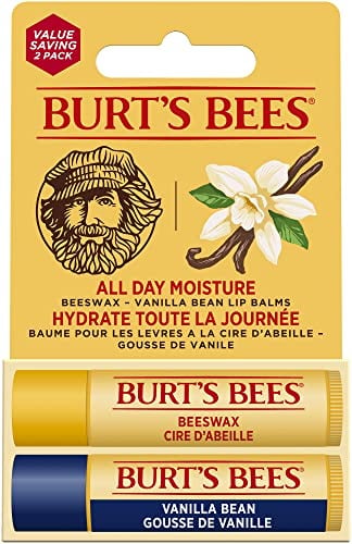 Burt's Bees Lippenbalsam-Duo Bienenwachs & Vanille, 2 x 4,25 g
