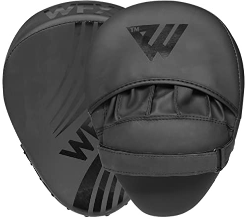 WFX Box-Pads, Schlaghandschuhe, Leder, Haken und Jab, Boxsack, Zieltraining, gebogen, Schlagschutz, Hand, Muay Thai, MMA, Kampfsport Handschuhe (Matte)