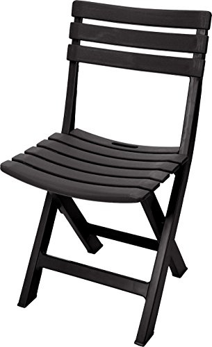Spetebo Kunststoff Klappstuhl 80 x 45 cm - anthrazit - Garten und Balkon Bistrostuhl klappbar - Gartenstuhl Campingstuhl Outdoor Faltstuhl für Garten Balkon Terrasse