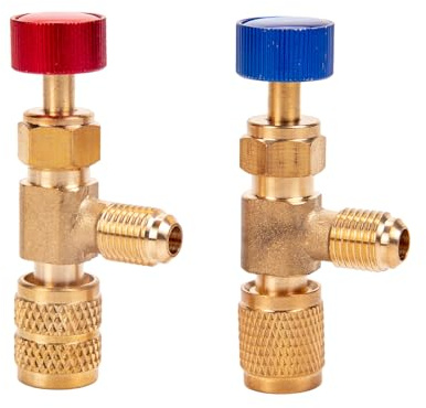 2 Stück Kältemittel-Sicherheitsventil-Schnellkupplung, Kühlwerkzeuge, R410A R22-Anschlussadapter, Kältemittelfülladapter, R410 Klimaanlagenkühlventiladapter