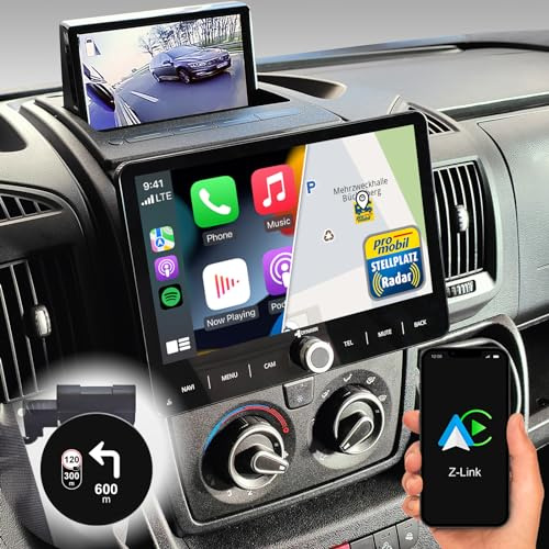 DYNAVIN Android Autoradio Navi für FIAT Ducato Citroën Jumper II Peugeot Boxer II: 10,1 Zoll Radio mit Wireless Carplay und Android Auto | Head-up Display | Inkl. DAB+; D9-DCX Plus Flex - C