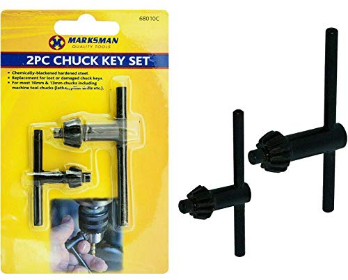 Marksman Bohrfutterschlüssel-Set, Bohrmaschinen-Zubehör, Drehmaschinen, Säulen, professionelle Elektro-Handwerkzeuge, Zuhause, Garage, Heimwerker, Bau, Büro, UK
