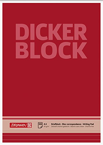 Brunnen 1052687 Briefblock/Schreibblock/Der dicke Block (A4, liniert, 100 Blatt, 60g/m²)