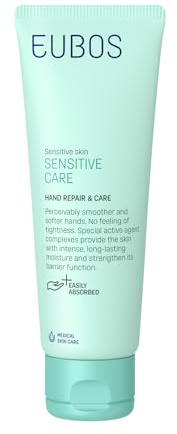EUBOS SENSITIVE PFLEGE Hand Repair & Schutz Handcreme 75ml | Für trockene, rissige Hände, Für spürbar glattere und weichere Hände, Hautverträglichkeit dermatologisch bestätigt