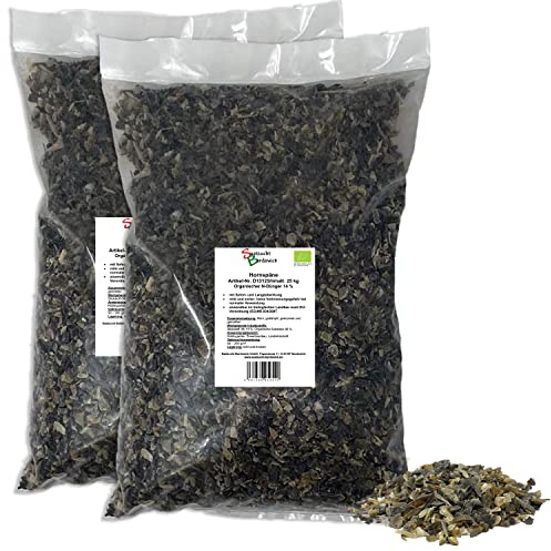 Hornspäne Naturdünger 50 kg (2 × 25 kg), 100% natürlicher Dünger mit 14% Stickstoff für Gemüse- und Ziergarten, Natürlicher Stickstoffdünger und Gartendünger mit Langzeitwirkung