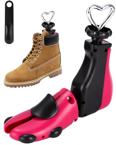 Yulado Schuhspanner Herren und Damen 4-Wege Schuhspanner, Kunststoff & Metall Schuhdehner, Stiefelspanner mit Schuhlöffel, Schuhweiter für Einstellbare Länge und Breite Schuhstrecker(1 Stück, 35-41).