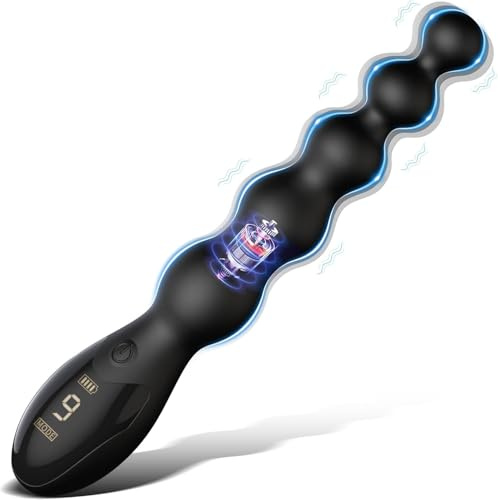 Analkugeln Vibrierender Buttplug - Sexspielzeug für Männer Prostata-Massagegerät Analspielzeug, Spielzeug für Erwachsene Analplugs Vibratoren Graduiertes & Display-Design mit 9 Vibrationsmodi
