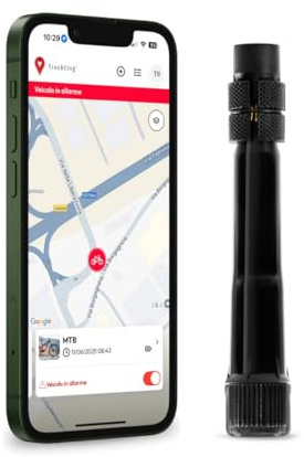 Trackting Bike T9 – Anti-Diebstahl GPS Gerät für Mountainbike MTB & E-Bike mit integrierter SIM (4G/2G) – ABO erforderlich | Fahrrad GPS Tracker | Diebstahl-Alarmanruf, Live Tracking