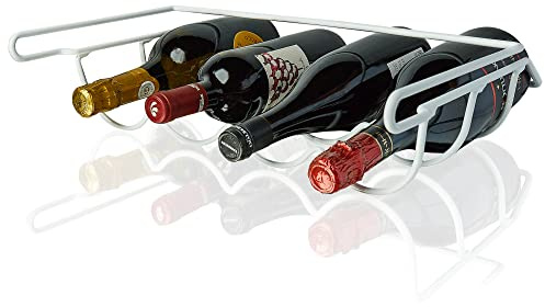 BEARTOP Weinregal | Flaschenregal | Weinflaschenhalter für Kühlschrank oder Regal | Weinregal Metall | Rostfrei | Flaschenhalter Kühlschrank | Passt für bis zu 4 Flaschen