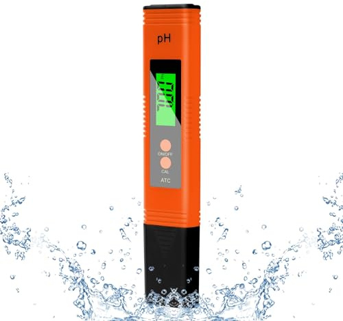Flintronic PH-Messgerät, PH-Wasserqualitätstester, PH-Tester, Wasserqualitätsmessgerät, LCD-Display mit Hintergrundbeleuchtung, 0-14 pH-Messbereich-±0,1 pH-Genauigkeit, für Spa Schwimmbad