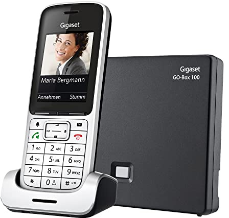 Gigaset SL450A GO - Schnurloses Analog & VoIP DECT-Telefon mit Anrufbeantworter - Bluetooth - brillantes Farbdisplay - großes Adressbuch - top Sprachqualität - einstellbare Audioprofile, schwarz