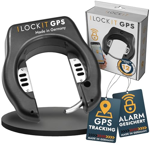 I LOCK IT GPS Rahmenschloss Fahrrad I GPS Fahrradschloss mit GPS Live Tracking | Smartphone App | Smarte 110dB Alarmanlage | Speichenausweichung