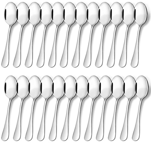 benlidoner Teelöffel 24 Stück Edelstahl Kaffeelöffel | 14cm Eislöffel Suppenlöffel Esslöffel Kleine Löffel Set für Haushalte Restaurants Kantinen, Spülmaschinenfest