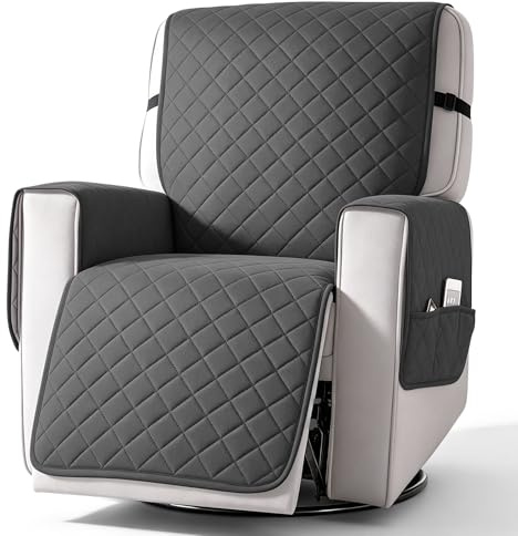 aolceth Liegesofa Sesselbezug, 1 Sitzer Sesselschoner mit Taschen, Anti-Flecken Solide Liegestuhlbezug, Relaxsessel Sesselauflage Relax, Sesselbezüge für wasserdichte Möbelbezüge für Hunde Haustiere