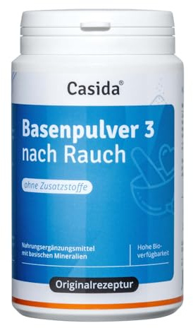 Casida® Basenpulver 3 nach Rauch, ohne Zusatzstoffe, vegan - hohe Bioverfügbarkeit - für den Säure-Basen-Haushalt- 200g