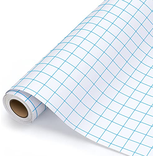 ImnBest Transferfolie Plotter für Vinyl - 30.5 cm x 500 cm mit klarem Ausrichtungsgitter Übertragungsfolie Plotter für Abziehbilder, Schilder, Fenster, (Blau 30.5 x 950cm)