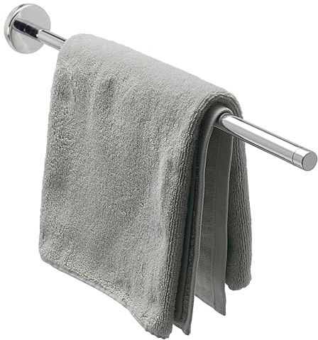 bremermann Bad-Serie Lucente - Teleskop-Handtuchstange zum Kleben oder Bohren, Handtuchhalter mit Teleskop-Funktion aus Edelstahl verchromt