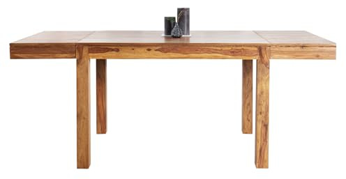 Invicta Interior Massiver Esstisch Pure 120-200 cm Sheesham Massivholz ausziehbar Holztisch Küchentisch mit Ansteckplatten