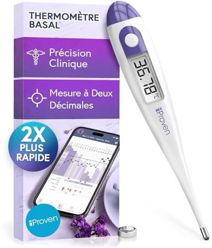 Ovulationsthermometer – Dual-Dezimal-Thermometer, 60 Sekunden schnelles Ablesen, Speicherfunktion, Basalthermometer für natürliche Ovulationsüberwachung, präzise BBT, Symptothermie-Thermometer