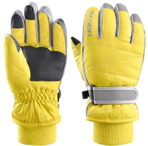 Azarxis Warme Handschuhe für Kinder, Thermische Skihandschuhe, Winddich Winterhandschuhe für Jungen und Mädchen