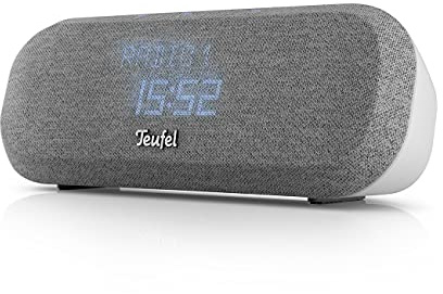 Teufel Radio ONE HiFi-Wecker - Bluetooth Lautsprecher mit DAB+/FM-Radio, Weck-Funktionen, Sleeptimer - Light Gray