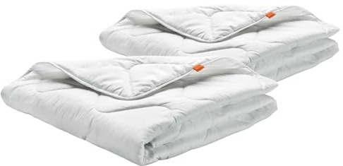 sleepling Bettdecke 135x200 cm 2er Set, Sommerdecke, Sommerbettdecke leicht 135 x 200, Made in EU, Oeko-Tex 100, Waschbar 60 Grad, 2 teilig, 2 Stück