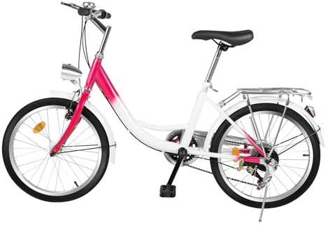 Tagtuell 20 Zoll Fahrrad Fahrradbeleuchtung Damen Citybike Citybike 6 Gang Damen Herren Mädchen geeignet ab 145cm bis 165cm