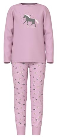 Name IT Mädchen Girl Nachtwäsche-Set Langarm Nkfnightset Corsage Horse Noos, Corsage, 98-104 EU