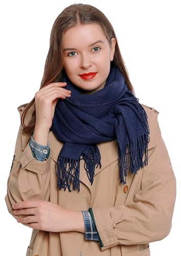 DonDon Damen Winterschal warm weich | Großer Schal 185x65 | Deutsche Marke - übergroßer Wollschal für den Winter - Anschmiegsam hautfreundliche & kratzfrei - 100% softe Viskose
