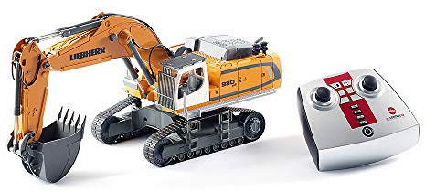 siku 6740, Liebherr R980 SME Raupenbagger, Ferngesteuert, 1:32, Inkl. Funkfernsteuerung, Metall/Kunststoff, Batteriebetrieben, Viele Funktionen, Gelb