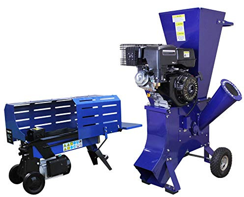 T-Mech Holzspalter 7T 520mm & T-Mech 13PS Holzhackmaschine Holzspaltmaschine Hydraulikspalter Elektrische Axt Gartenhäcksler