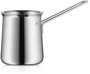 WMF Gourmet Mokkakännchen 340 ml, Mokkakanne für 6 Tassen geeignet, aus poliertem Cromargan Edelstahl, spülmaschinenfest, nicht induktionsgeeignet, Silberfarben