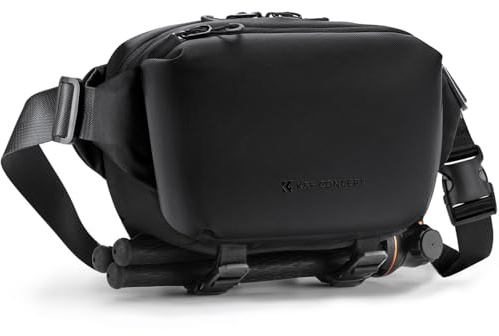 K&F CONCEPT Kameratasche Klein, Camera Bag, Fototasche Klein für DSLR/SLR/Zubehör, Einfache Mode Umhängetasche, Schwarz (Gr. S)