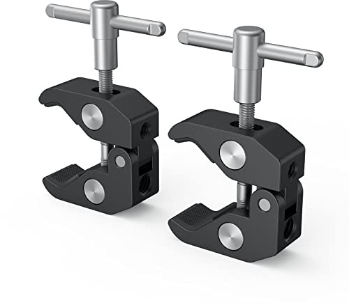 SMALLRIG Super Clamp (2 STÜCKE) Super Stativ Klemme Magic Arm Clamp mit Thread für DJI Ronin, Kameramonitor, LED Light-2058