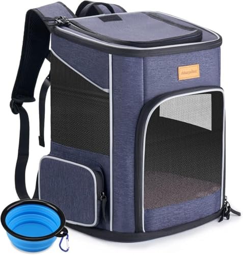 Morpilot Katzenrucksack Hunderucksack für Katzen Hunde Blau 33x28x41cm