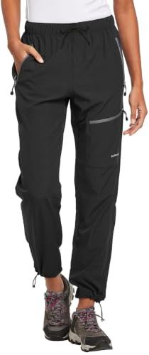 baleaf Wanderhose Damen Outdoor Trekking UPF 50 Wasserdicht | Regular Version Trekking Regenhose, Wasserdicht Schnell Trocknend, UV Schutz, Leicht Weiches Stoff mit Reißverschlusstaschen