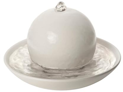 PRIMAVERA Duftbrunnen Rondo Cremeweiß matt - Luftbefeuchter, Diffuser, Raumduft - Reinigung und Erfrischung der Raumluft - Aromatherapie