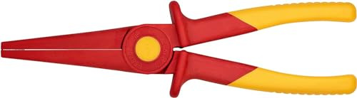 KNIPEX Flachrundzange aus Kunststoff isolierend Kunststoff mit Weichkunststoff-Zone für sicheren Halt 220 mm, 98 62 02