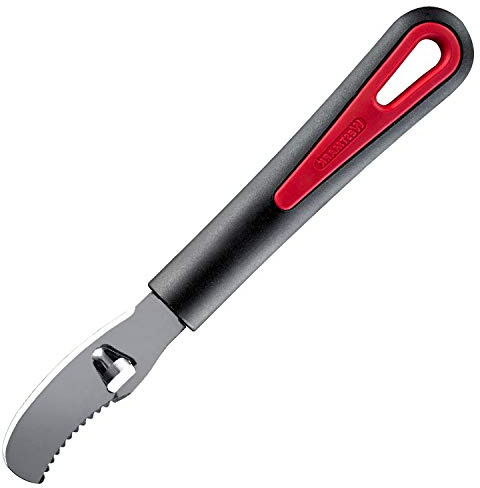 Westmark Orangenschäler mit Kanneliermesser, Länge: 19 cm, Rostfreier Edelstahl/Kunststoff, Gallant, Schwarz/Rot, 29342270