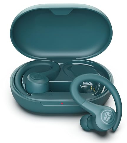 JLab Go Air Sport+ Kopfhörer Bluetooth, Sportkopfhörer 35+ Std., True Wireless In Ear Kopfhörer kabellos für Läufer, Joggen, IP55-schweißresistent, USB-C Ladecase, Be Aware-Modus, Blaugrün